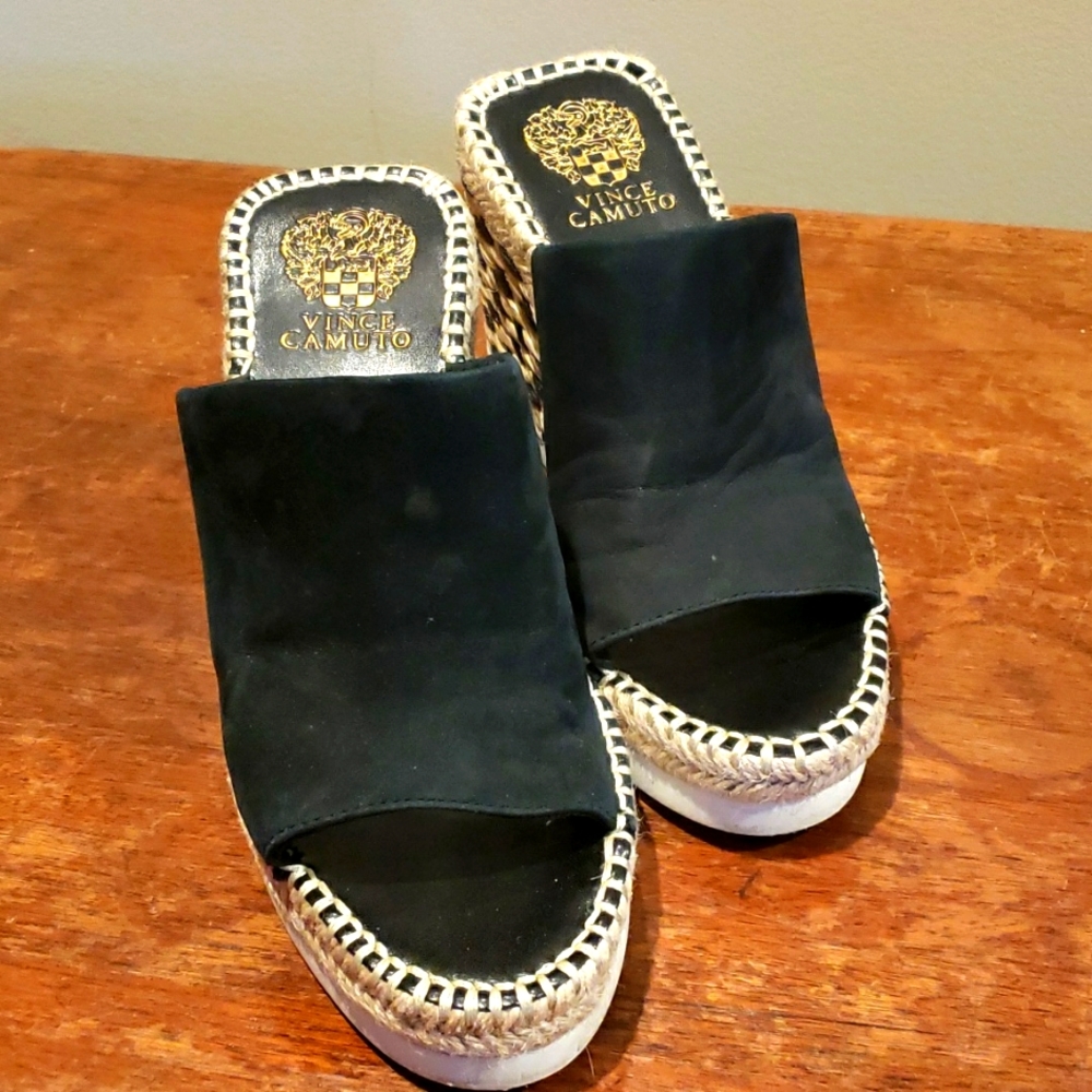 Vince Camuto Suede Slide Wedges